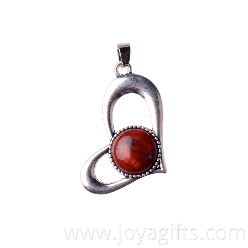 Red jasper heart pendant